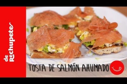 Receta de tostadas de salmón