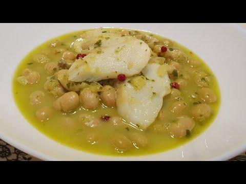 Receta de alubias blancas con bacalao y setas