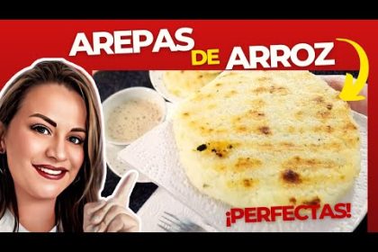 Receta de arepas de arroz con maicena