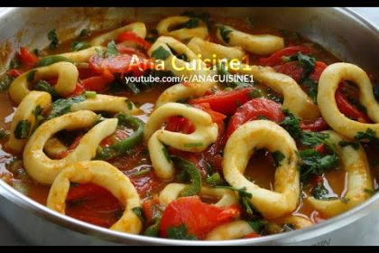 Receta de anillos de calamar con mix de vegetales