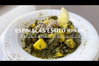 Receta de aro de espinacas al curry