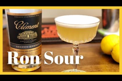 Receta de trago ron sour