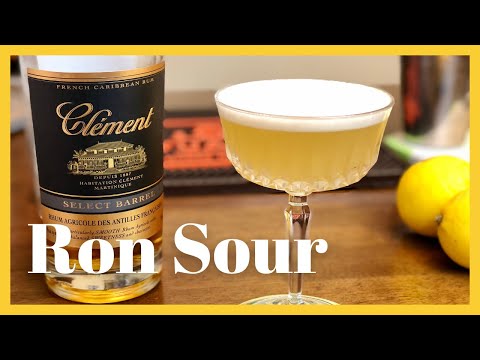 Receta de trago ron sour