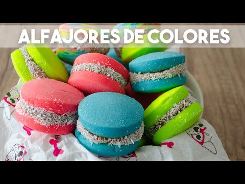 Receta de alfajores de colores