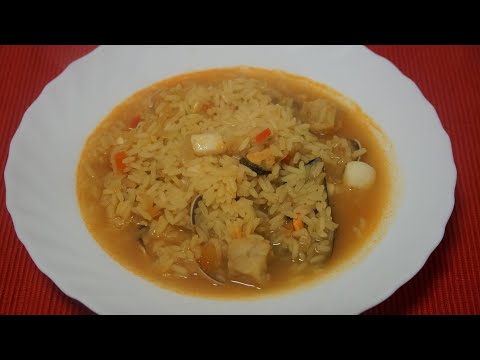 Receta de arroz caldoso con marisco congelado