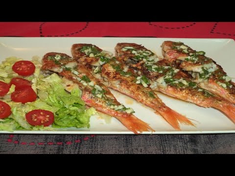 Receta de trillas salmonetes a la moda de sur