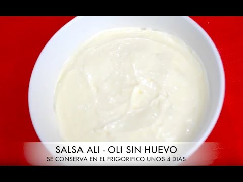 Receta de alioli sin huevo