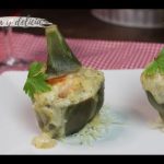 Receta de alcachofas rellenas de gambas