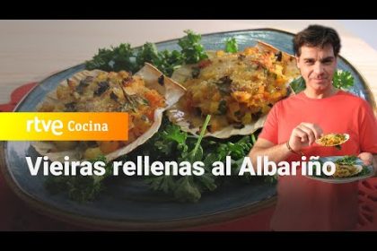 Receta de vieiras al albariño