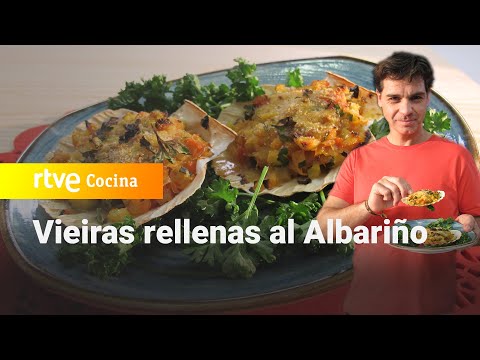 Receta de vieiras al albariño