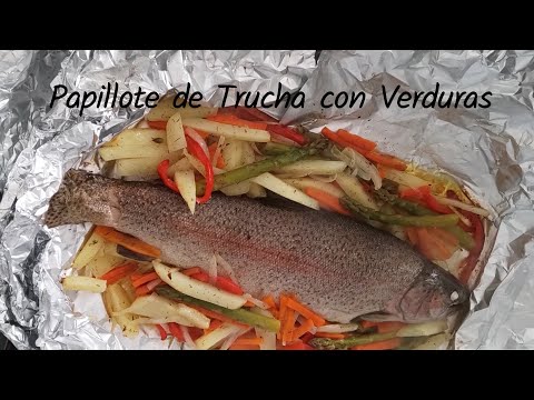 Receta de trucha en papillote