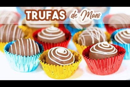 Receta de trufas de chocolate y maní