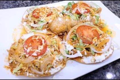 Receta de tostadas mexicanas con pollo