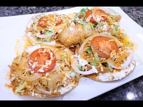 Receta de tostadas mexicanas con pollo