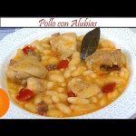 Receta de alubias con verduras y pollo