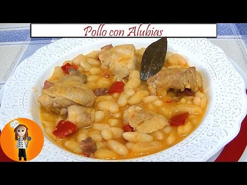 Receta de alubias con verduras y pollo