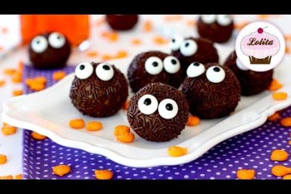 Receta de trufas de chocolate para niños para halloween