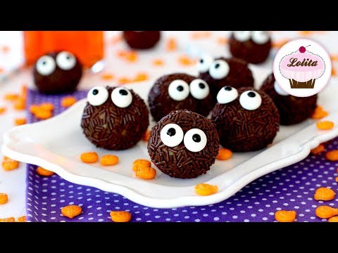 Receta de trufas de chocolate para niños para halloween