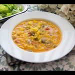 Receta de arroz caldoso con almejas y cebolla