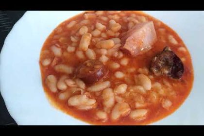 Receta de alubias con chorizo de bote