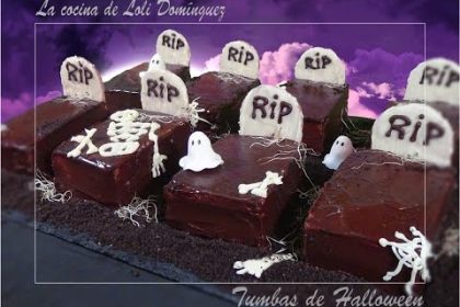 Receta de tumbas de chocolate para halloween