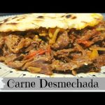 Receta de arepa con carne desmechada