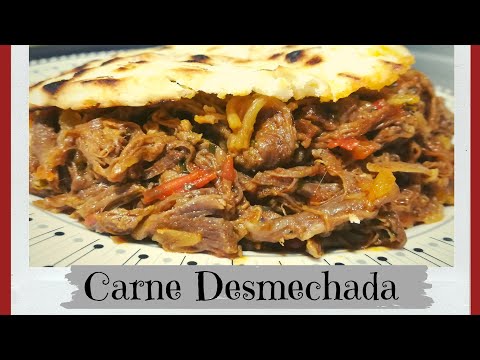 Receta de arepa con carne desmechada