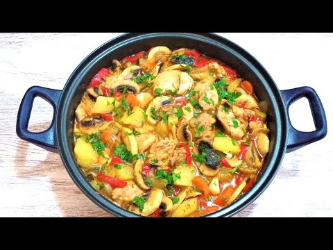 Receta de verduras guisadas con pollo