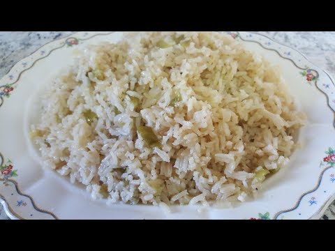 Receta de arroz blanco con tomate verde