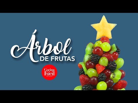 Receta de árbol de navidad con frutas y gominolas