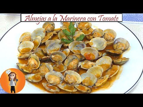 Receta de almejas a la marinera con tomate