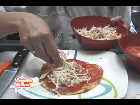 Receta de arepizza de dos quesos