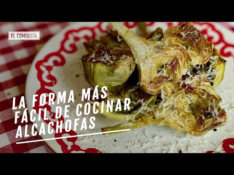 Receta de alcachofas al microondas con jamón