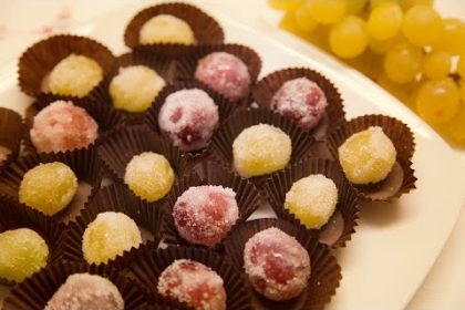 Receta de uvas confitadas