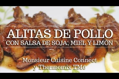 Receta de alitas de pollo en salsa de soja miel y limón