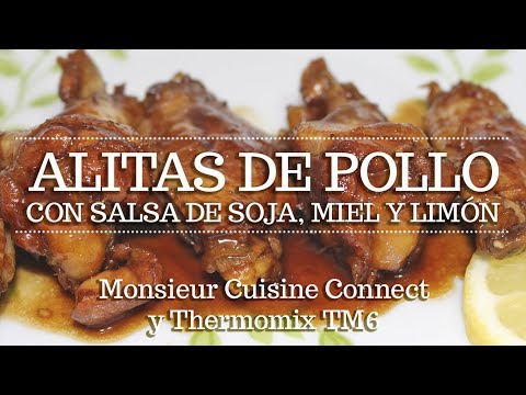 Receta de alitas de pollo en salsa de soja miel y limón