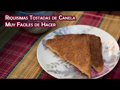 Receta de tostadas con mantequilla y canela