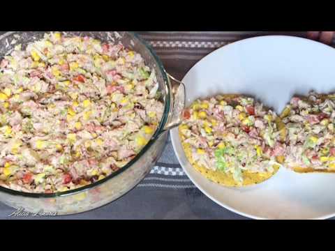 Receta de tostadas de atún mexicanas