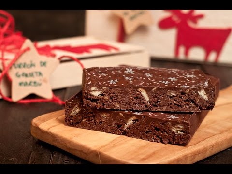 Receta de turrón de chocolate con galletas maría fácil y rápido