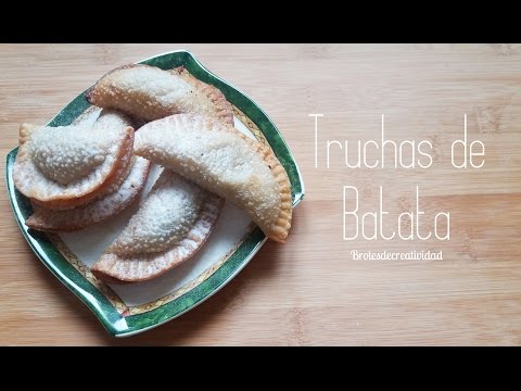 Receta de truchas de batata canaria