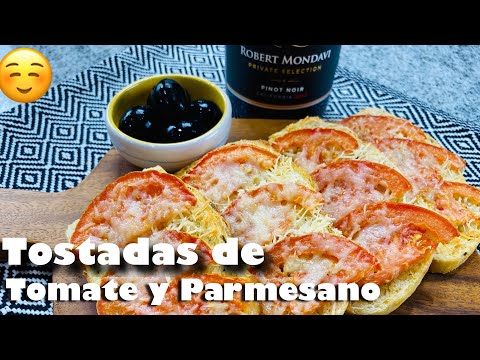 Receta de tostadas de queso y tomate