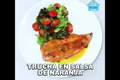 Receta de trucha en salsa de papaya