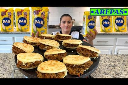 Receta de arepas rellenas de carne desmechada