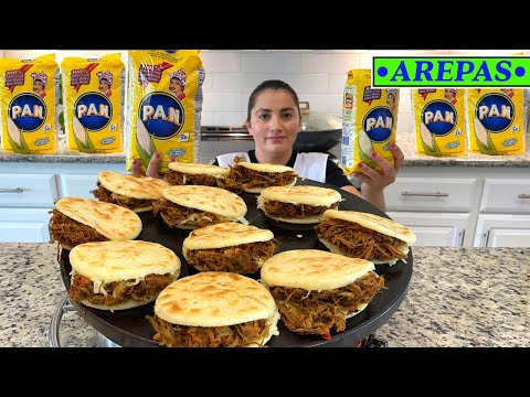 Receta de arepas rellenas de carne desmechada