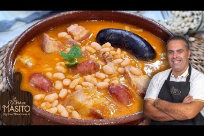 Receta de alubias blancas con carne y chorizo