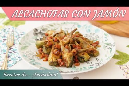 Receta de alcachofas fritas con jamón