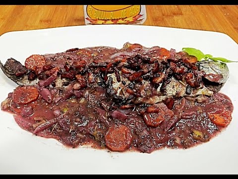 Receta de truchas al vino tinto