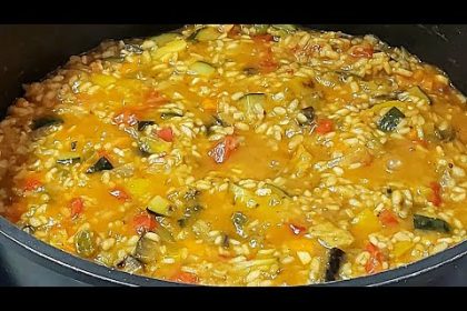 Receta de arroz caldoso con verduras