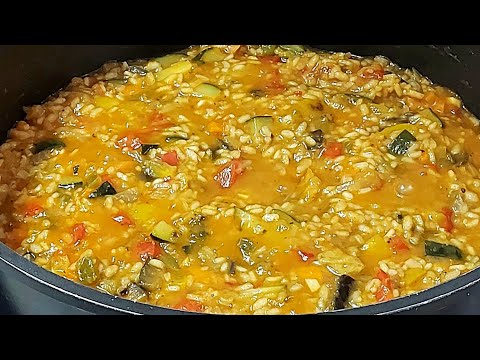 Receta de arroz caldoso con verduras