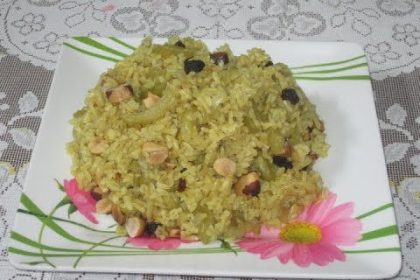 Receta de arroz al curry con apio